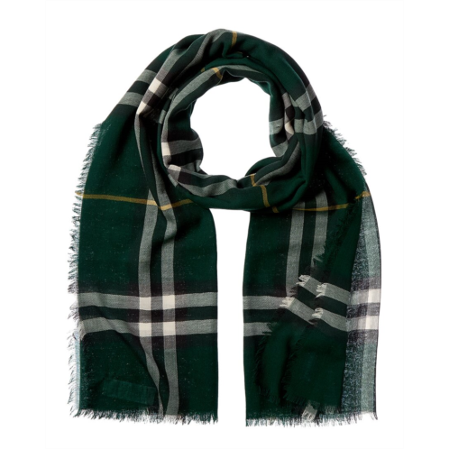 Burberry check wool scarf