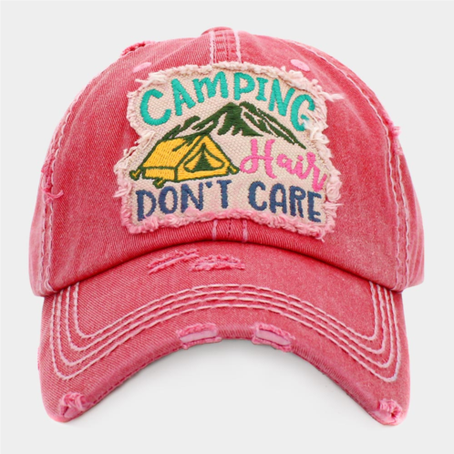 FASHNZFAB camping hair dont care vintage baseball cap