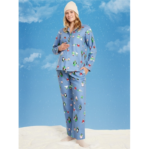 OldNavy Maternity Printed Flannel Pajama Pant Set