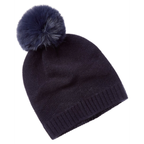 Phenix zig-zag texture cashmere beanie