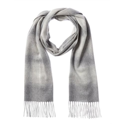 Amicale Cashmere ombre windowpane cashmere scarf