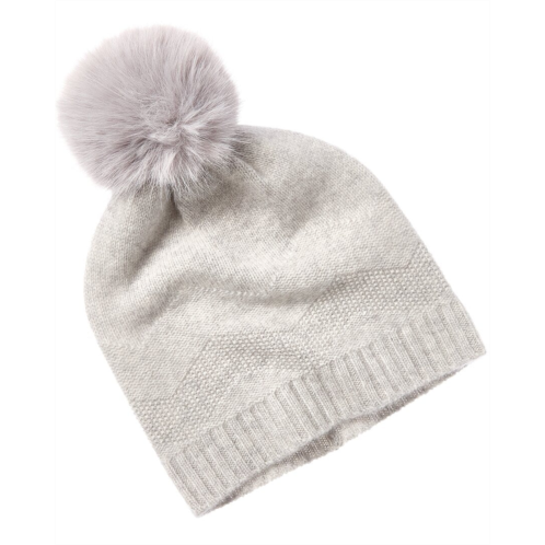 Phenix zig-zag texture cashmere beanie