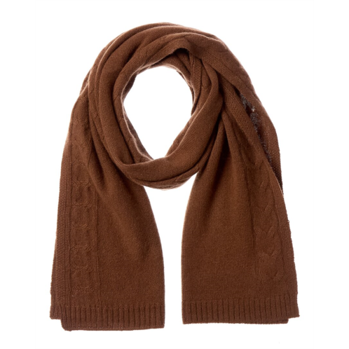 Bruno Magli cable border cashmere scarf