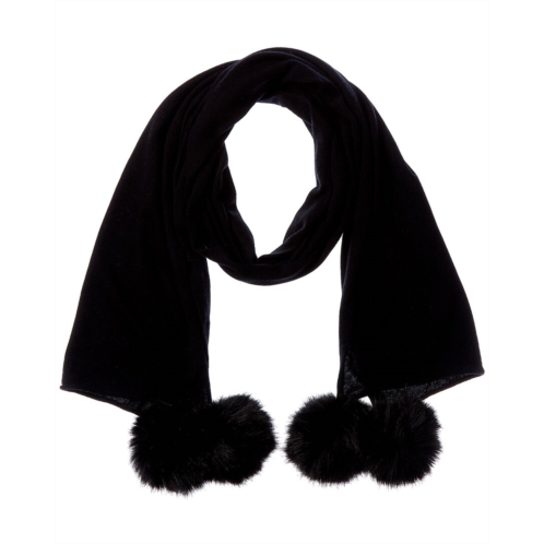 Forte cashmere poms wool & cashmere-blend scarf