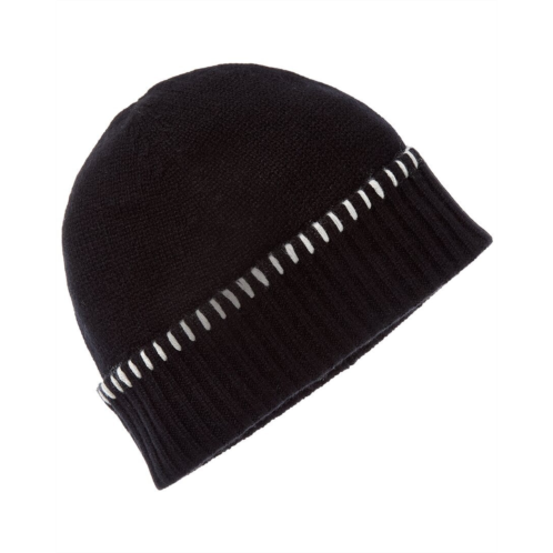 Bruno Magli whipstitch cuffed cashmere hat