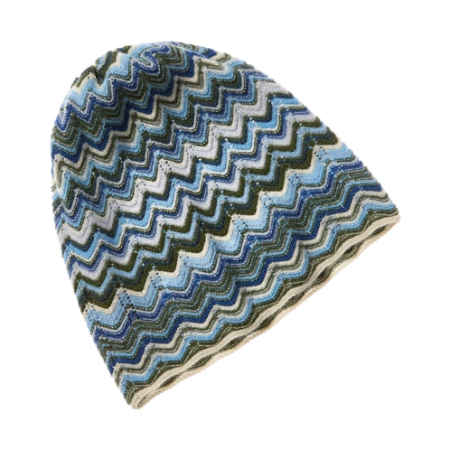 Forte cashmere zig zag cashmere pull-on hat