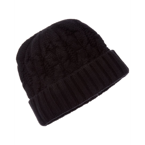 Amicale Cashmere chunky cable cuffed wool & cashmere-blend hat