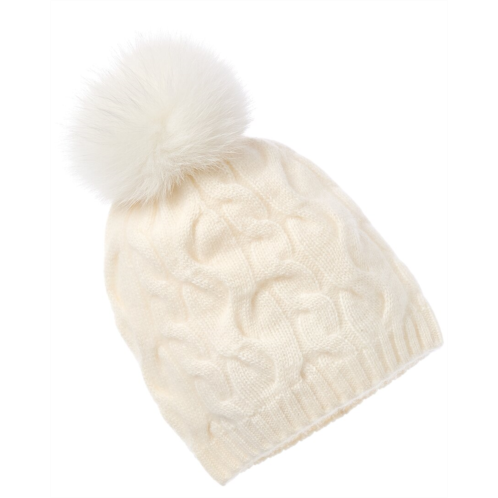 Amicale Cashmere cable knit cashmere hat