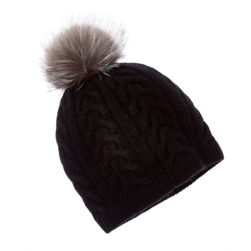 Amicale Cashmere cable knit cashmere hat