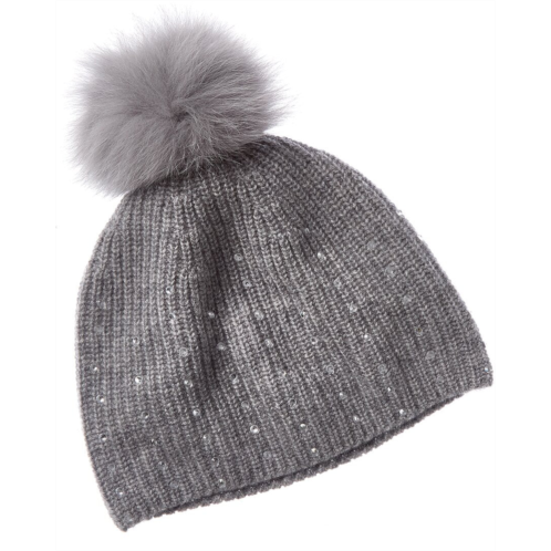 Forte cashmere crystal rib cashmere hat
