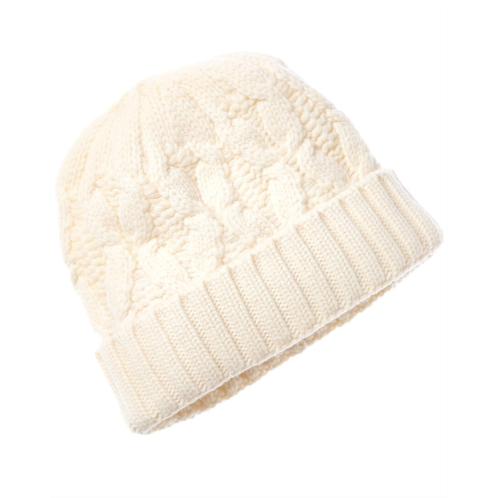 Amicale Cashmere chunky cable cuffed wool & cashmere-blend hat