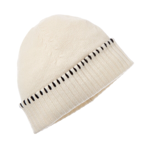 Bruno Magli whipstitch cuffed cashmere hat