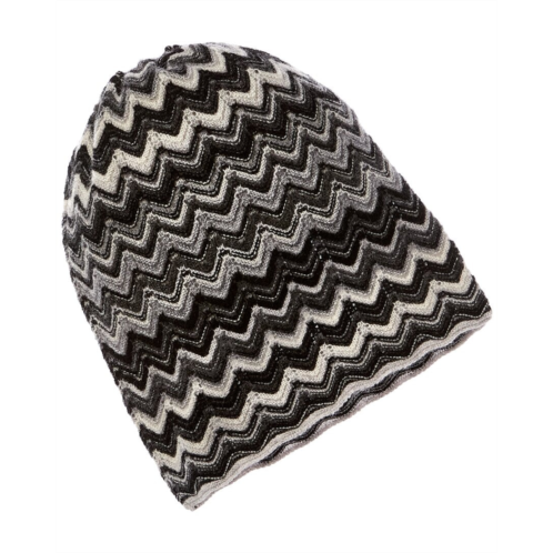 Forte cashmere zig zag cashmere pull on hat