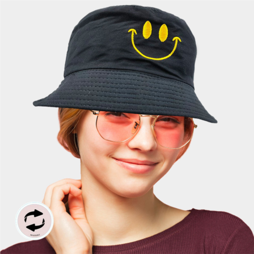 FASHNZFAB reversible smile pointed bucket hat