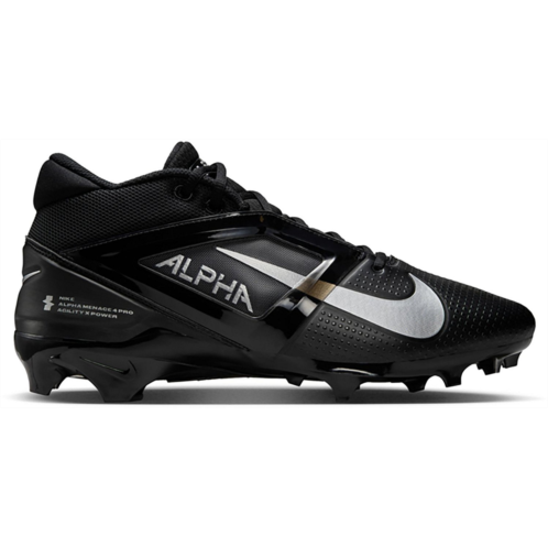 Nike Mens Alpha Menace 4 Pro Football Cleats Black / Silver
