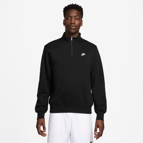 Nike Mens Club 1/2-Zip Top Black/Black/(White)