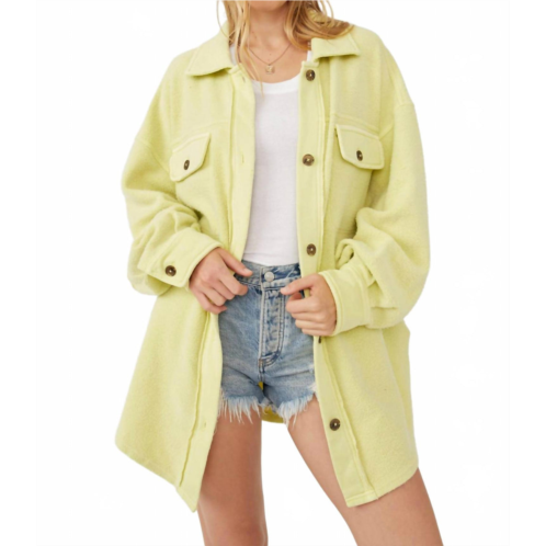 Free People ruby long sleeve button front jacket in luminary