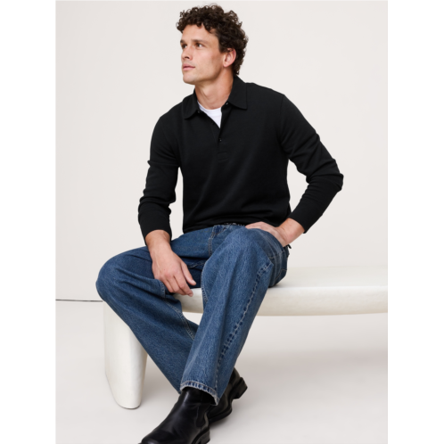 Bananarepublic Slub Double-Knit Polo