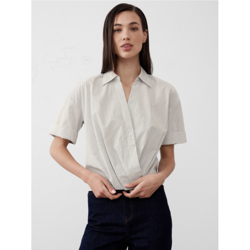 bananarepublic Collared Wrap Popover Top