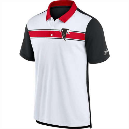 NIKE mens atlanta falcons rewind pique polo shirt in black white red