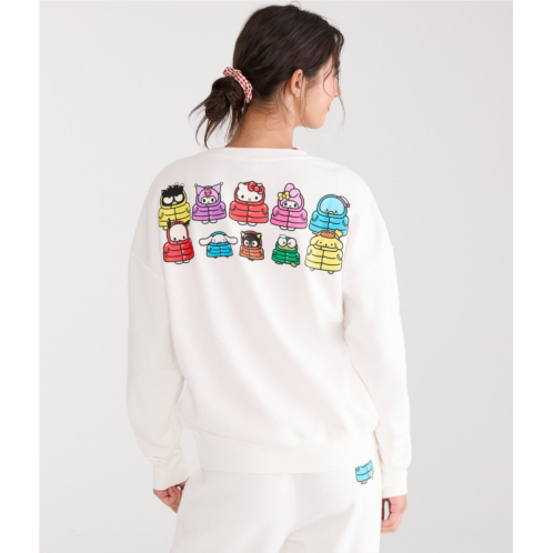 Aeropostale hello kitty and friends puffer jacket crew sweatshirt