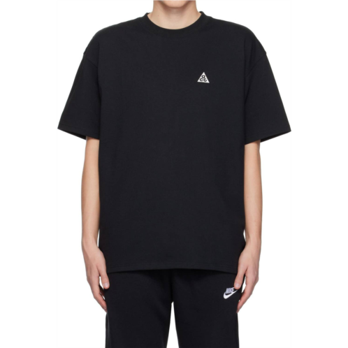 NIKE mens acg triangle embroidered logo shirt in black
