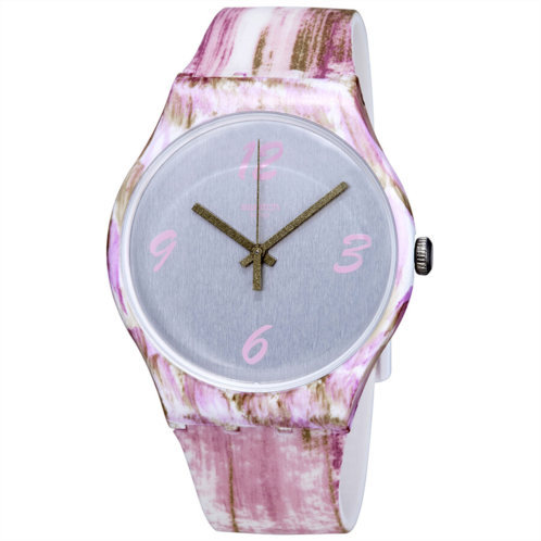 Swatch Pinkquarelle Grey Dial Watch