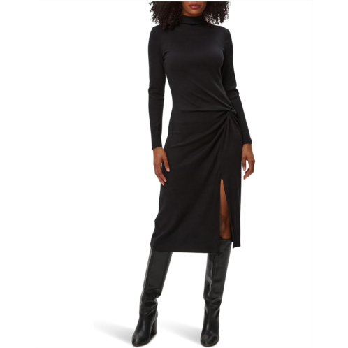 Womens Michael Stars Tish Mock Neck Midi Dress w/ Slit