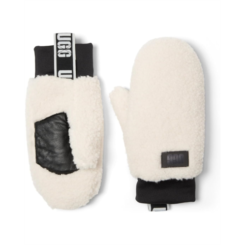 UGG Uggfluff Mitten With Logo Tape