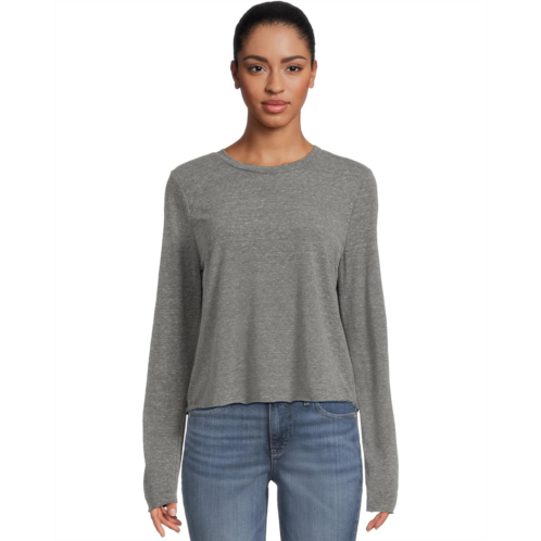 Womens Michael Stars Aiko Crew Neck Rolled Edge Tee