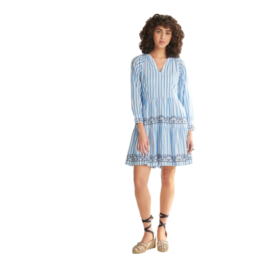 Hatley Maddy Popover Dress - Azure Stripes