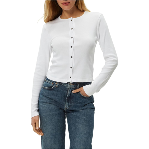 Womens Michael Stars Trixie Crew Neck Snap Cardi