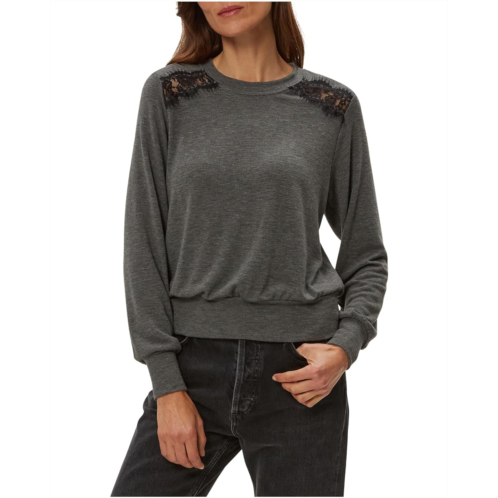 Womens Michael Stars Esther Pullover W/ Lace Trim