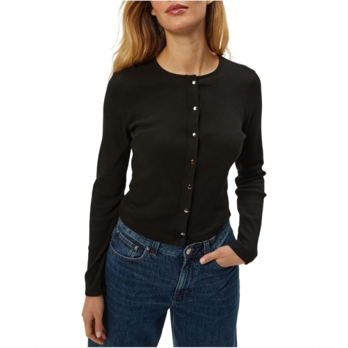 Womens Michael Stars Trixie Crew Neck Snap Cardi