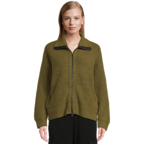 Michael Stars Cali Ribbed Zip-Up