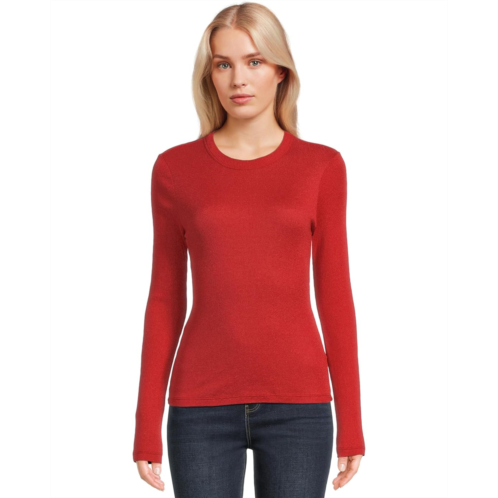 Womens Michael Stars Liyah Ribbed Long Sleeve Tee