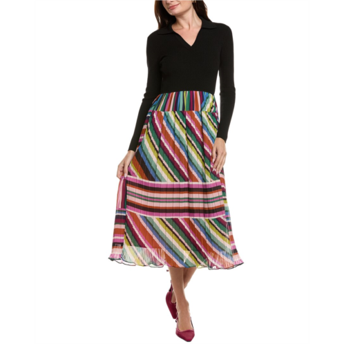 Elie Tahari the mave mixed media venus midi dress