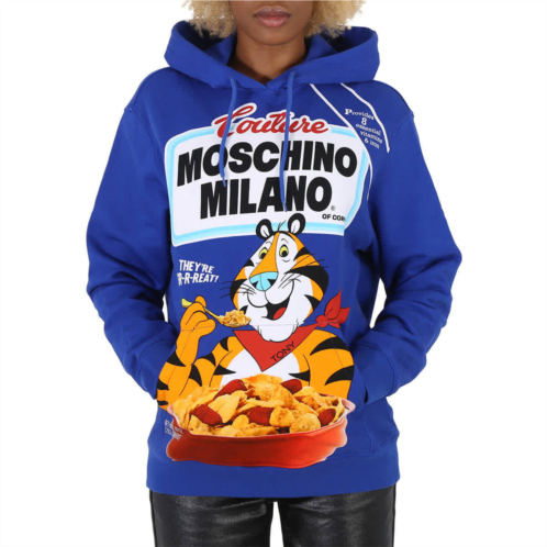 Moschino tony the tiger graphic hoodie in blue