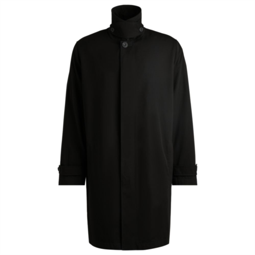 HUGO regular-fit coat in water-repellent fabric