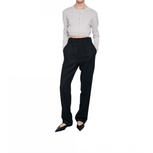 Enza Costa cashmere fitted cardigan in heather grey