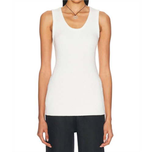 Enza Costa boucle knit tunic in off white