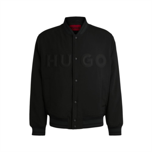HUGO water-repellent bomber jacket with rubberized logo