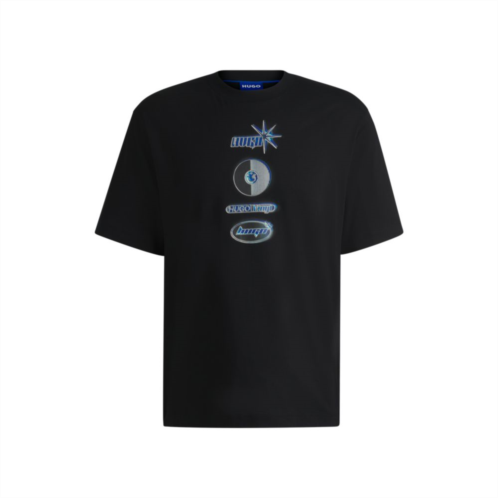 HUGO cotton-jersey t-shirt with seasonal artwork