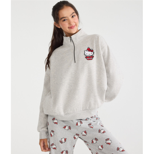 Aeropostale hello kitty and friends holiday quarter-zip sweatshirt