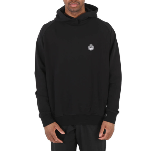 Bally black st. moritz graphic print cotton hoodie