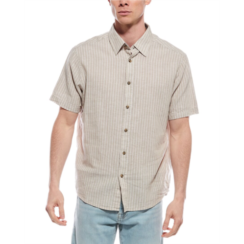 Report Collection stripe linen-blend shirt