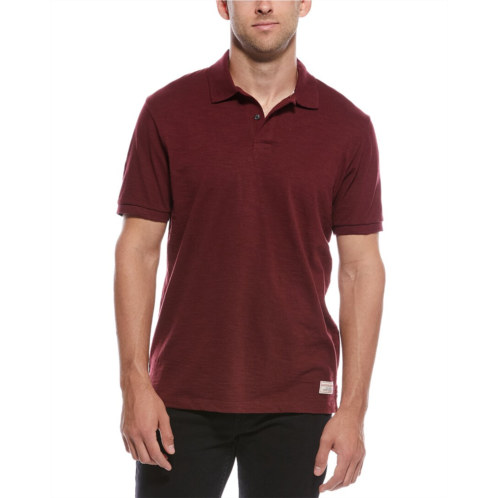 Scotch & Soda panel washed slub polo shirt