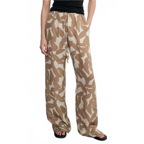 Enza Costa womens cupro resort pant in beige