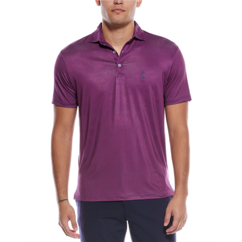TailorByrd mini houndstooth performance polo shirt