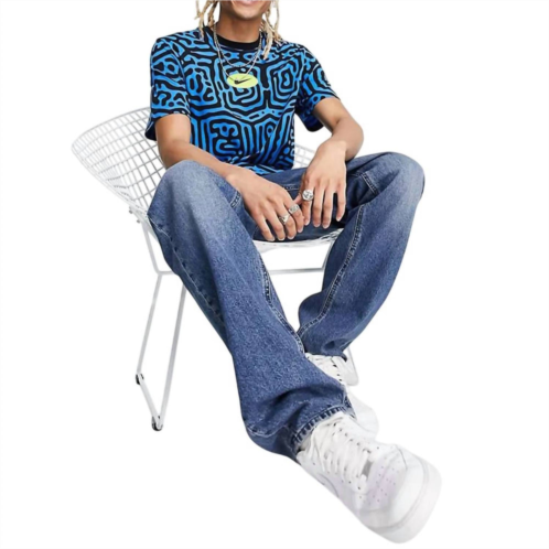 NIKE mosaic graphic t-shirt in blue black